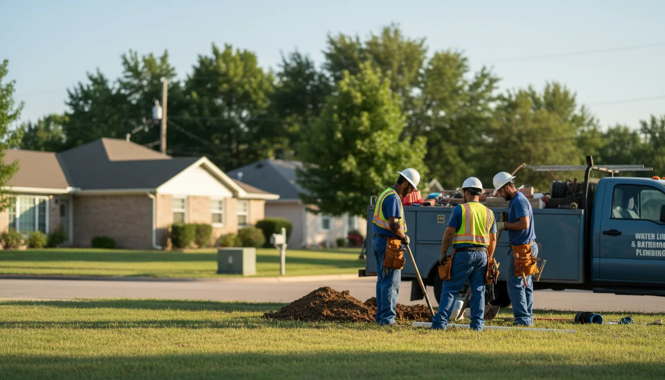 Residential water line and bathroom plumbing service in Fredonia, KY